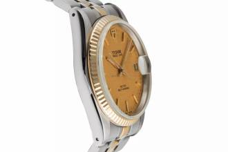 Thumbnail von Tudor Prince Date Stahl / Gold Linen Dial Automatik Ref. 74033 Klassiker