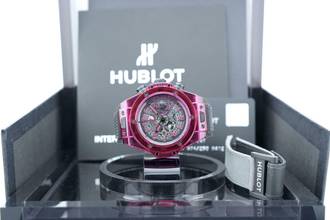 Thumbnail von Hublot Big Bang Unico 45mm Red Sapphire - With Box And Papers - With Additional Hublot Velcro Strap - 24 Months Warranty 411.JR.4901.RT