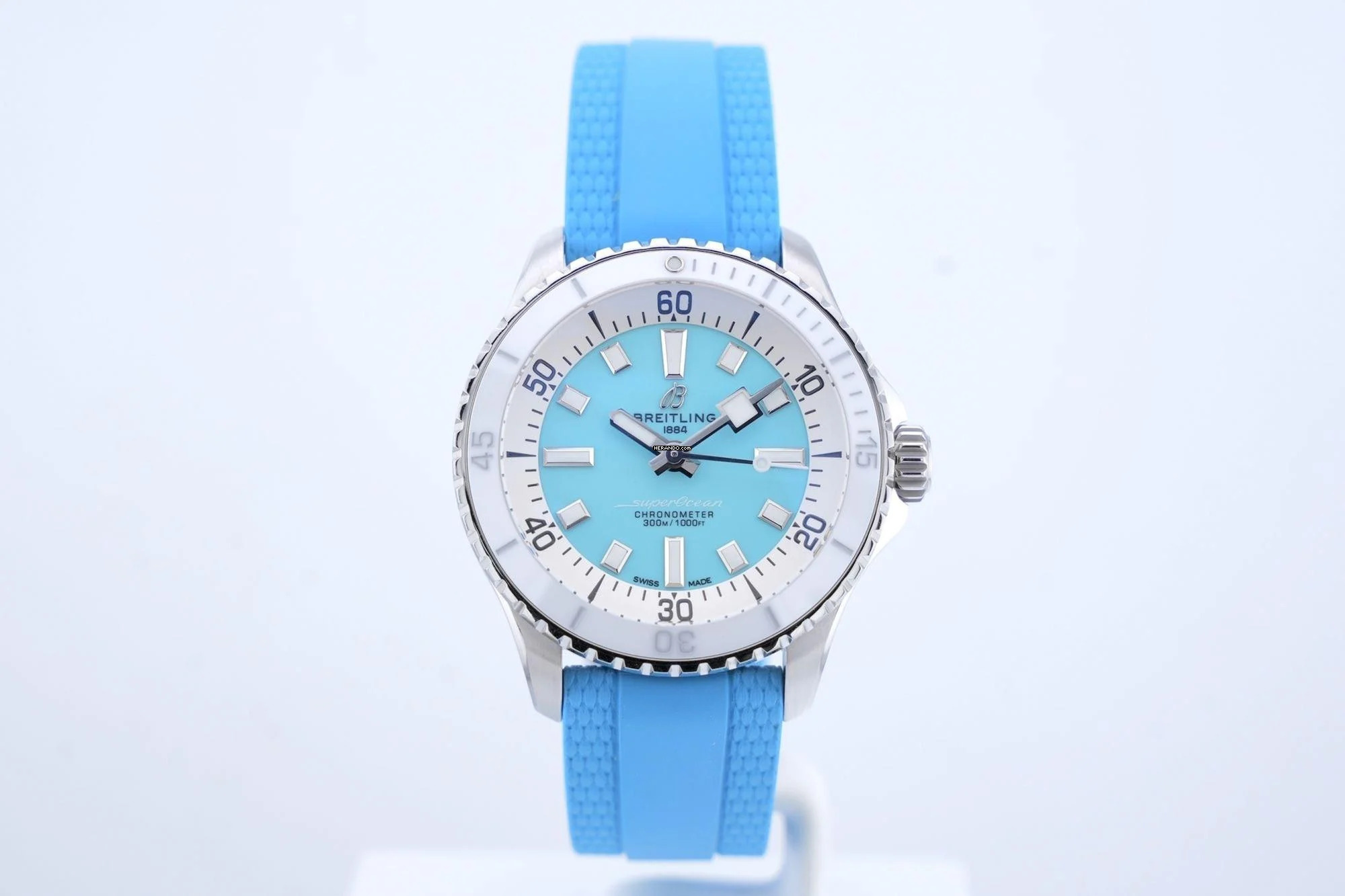  Breitling Superocean 36 Turquoise Dial - Ceramic Bezel - Box+Papers A17377 2023 