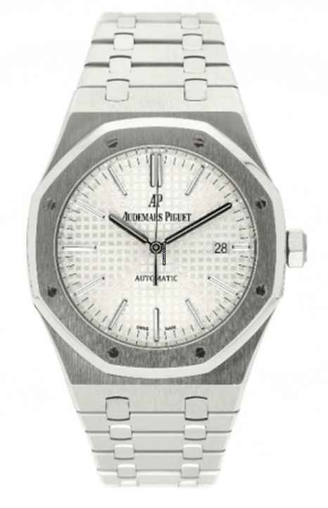  Audemars Piguet Royal Oak Selfwinding 41MM White Dial Like New Box+Papers 15400ST.OO.1220ST.02 