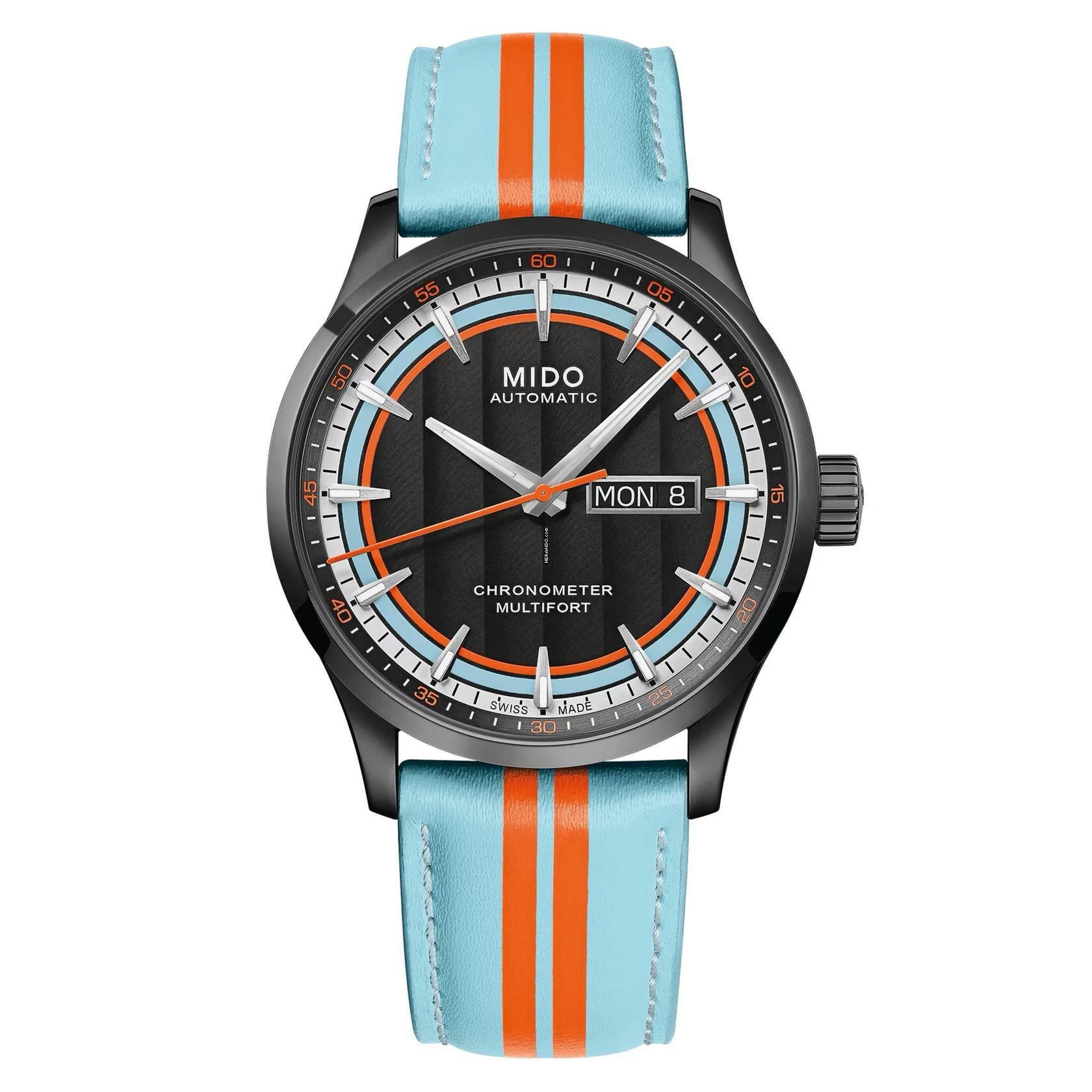  Mido Multifort Chronometer 1 Racer GULF SPECIAL EDITION (1 ZUSÄTZLICHES BAND) 