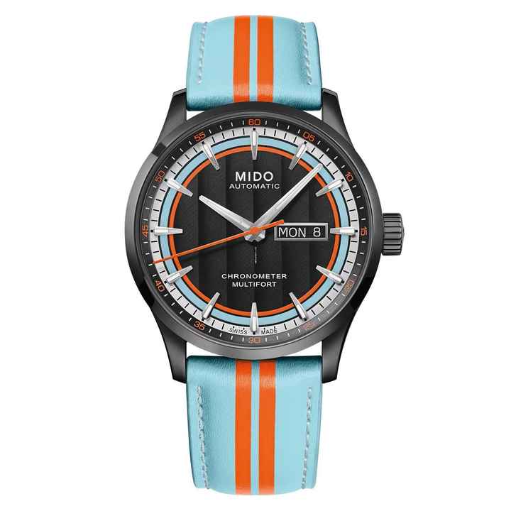  Mido Multifort Chronometer 1 Racer GULF SPECIAL EDITION (1 ZUSÄTZLICHES BAND) 