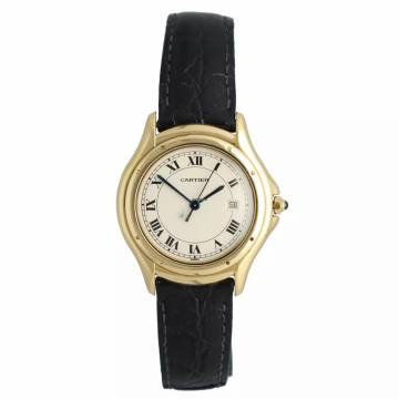  Cartier Cougar 18K. Yellow Gold 887920 Full Set 