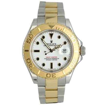  Rolex Yacht-Master 40 2009 Ref.16623 White Index Gold Steel Full Set 