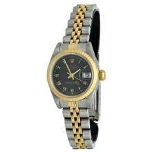 Thumbnail von Rolex Lady-Datejust 26 Ref.69173 Full Set Black Roman Dial