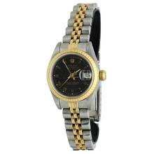 Thumbnail von Rolex Lady-Datejust 26 Ref.69173 Full Set Black Roman Dial
