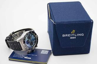 Thumbnail von Breitling Chronomat Super Chronomat B01 44 Ice Blue Platin Lünette Ice Blue PB0134 Fullset Garantie bis 2032