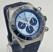 Thumbnail von Breitling Chronomat Super Chronomat B01 44 Ice Blue Platin Lünette Ice Blue PB0134 Fullset Garantie bis 2032