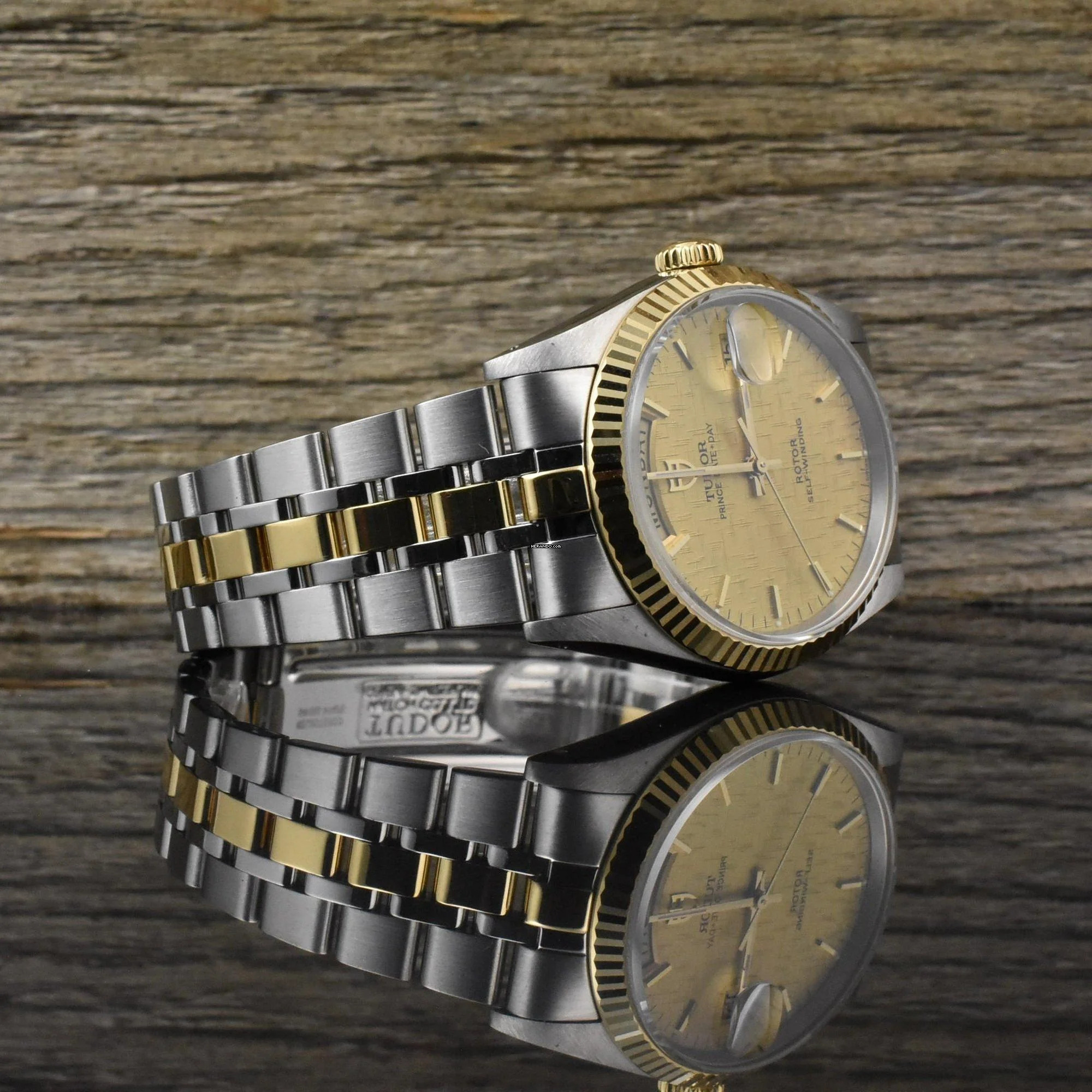 Tudor Prince Date Day 76213 Automatik Stahl / Gold - Linen Dial - Zertifikat