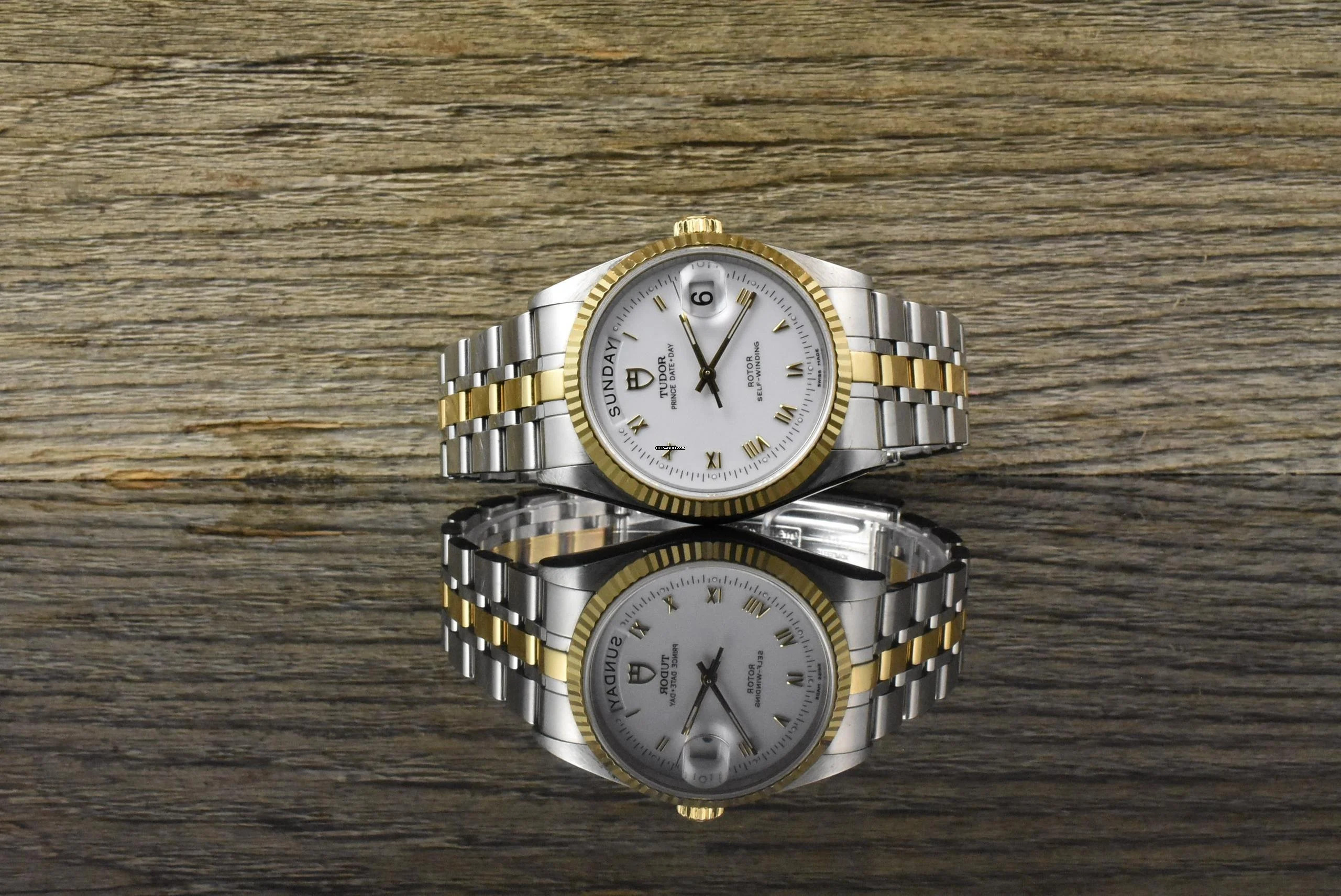 Tudor Prince Date Day 76213 white Porcelain Dial Automatik - 2013