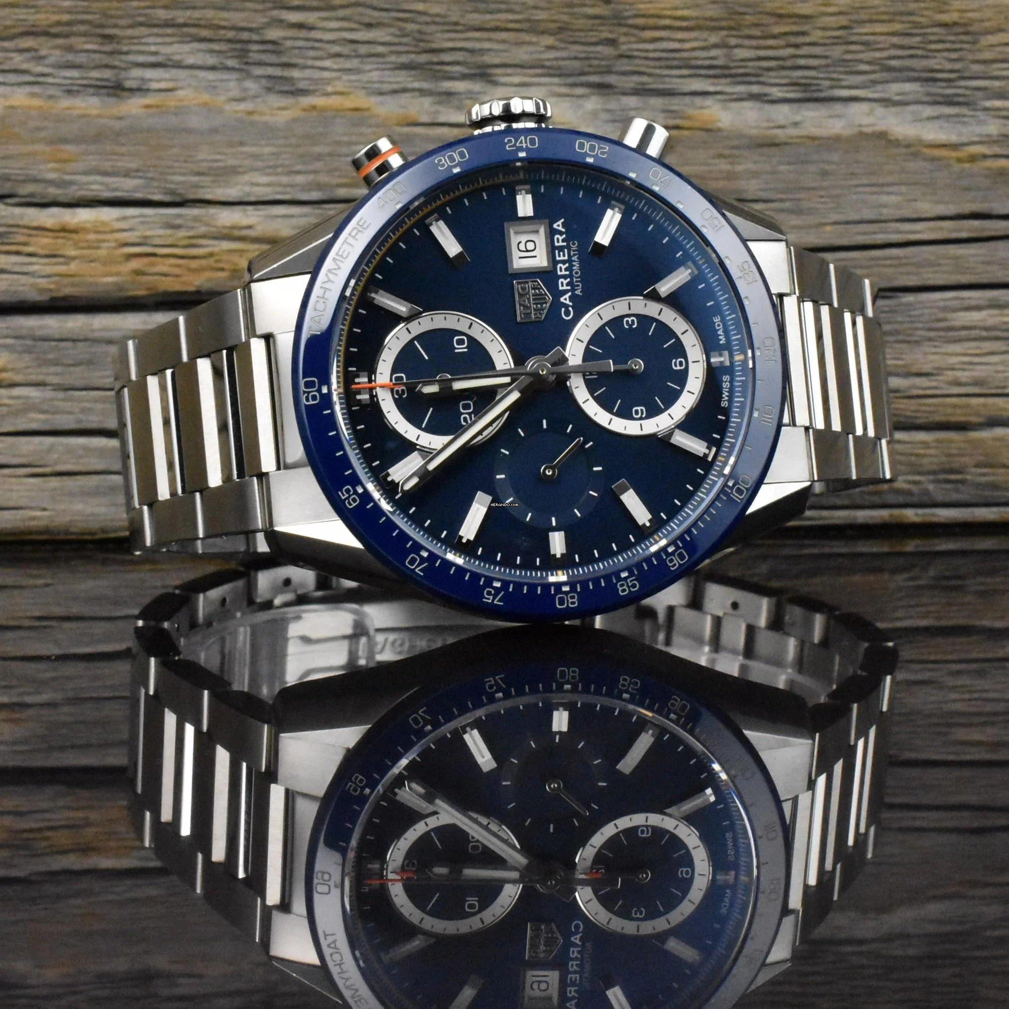 TAG Heuer Carrera Calibre 16 Chronograph Blue Ceramic unpoliert Box & Papiere 2020