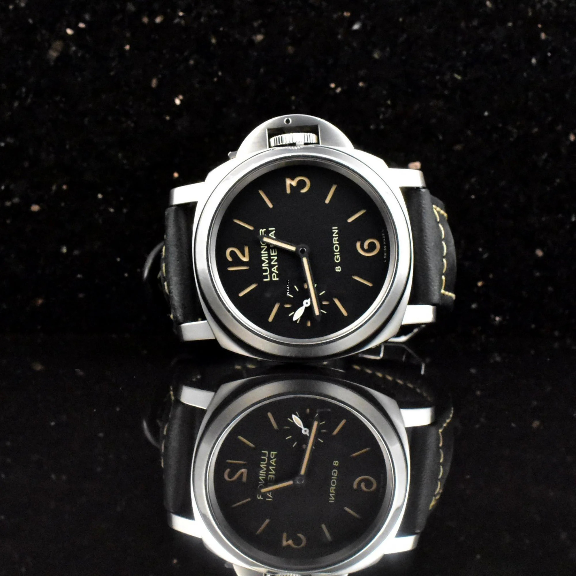Panerai Luminor 8 Giorni / 8 Days PAM00915 Black Dial unpoliert