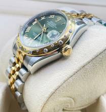 Thumbnail von Rolex Datejust 31 Steel/Gold Green Diamond Dial FULL SET - BOX AND PAPERS MINT CONDITION year2016 LC Austria
