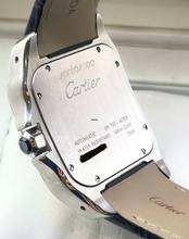 Thumbnail von Cartier Santos 100 XL Steel/Gold Top Condition with Box Serviced 2025 + NEW BLUE CROCO STRAP