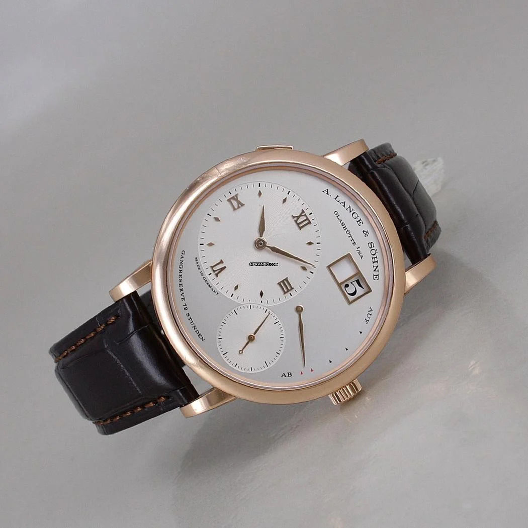 A. Lange & Söhne Grosse Lange 1 Grand Lange 1 Grosse Lange 18k Rotgold ungetragen teilverklebt Full Set