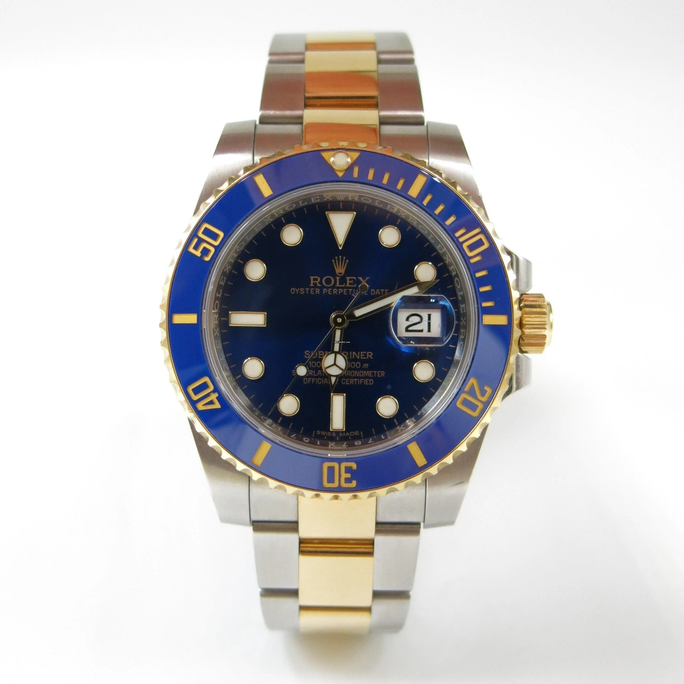  Rolex Submariner Date Blau - Stahl / Gold - ref.116613LB - Jahr: 2016 - Fullset - LC100 Fullset 