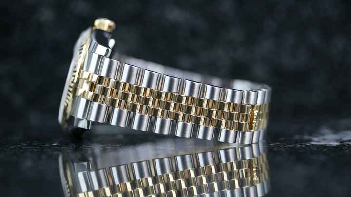  Rolex Datejust 36 Steel Gold - Black Arabic - like New - Fullset - 09/2007 