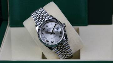 Thumbnail von Rolex Datejust 36 Silver 6&9 Diamond - like New - Fullset - 11/2023