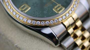 Thumbnail von Rolex Datejust 36 Steel Gold - Green Floral - like New - Fullset - 10/2010