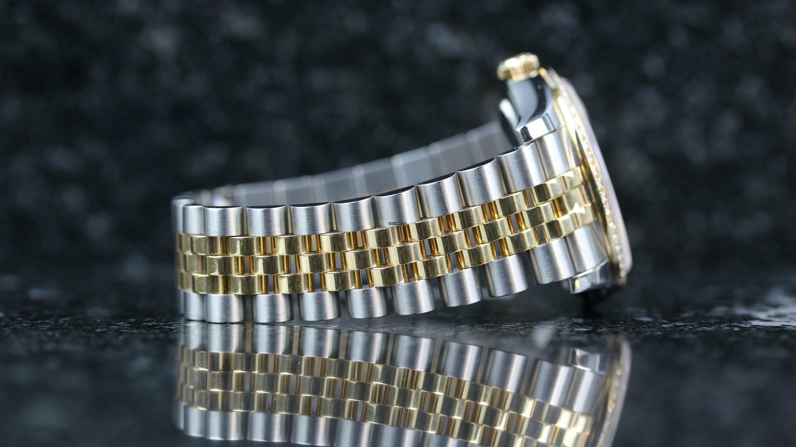 Rolex Datejust 36 Steel Gold - Green Floral - like New - Fullset - 10/2010