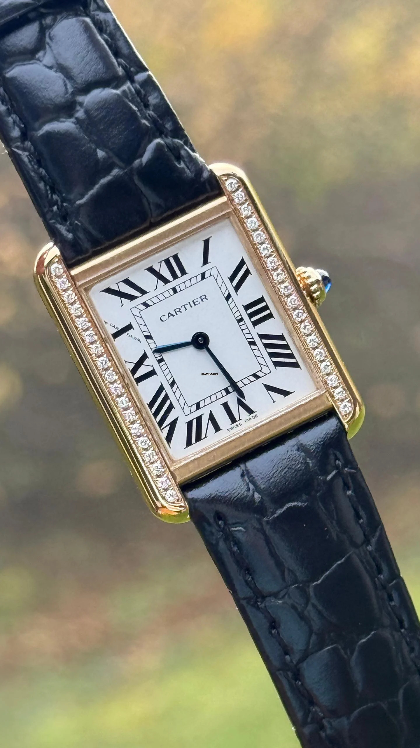  Cartier Tank Solo Diamond Setting 