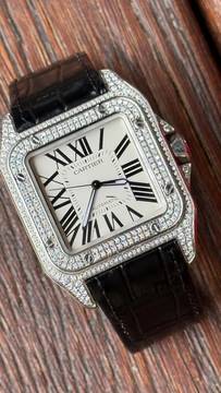  Cartier Santos 100 Xl Diamond Setting 