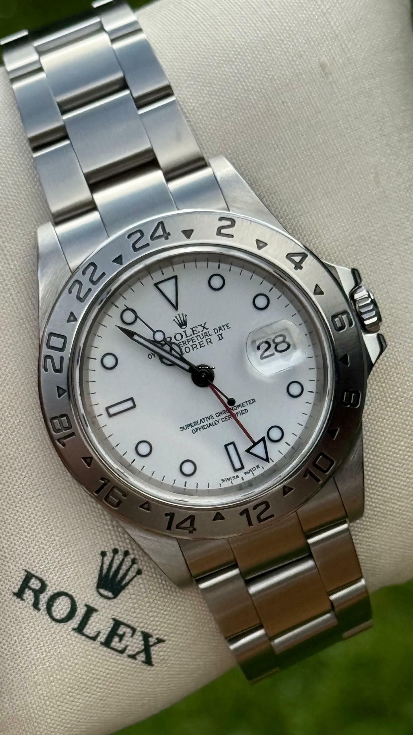 Thumbnail von Rolex Explorer II Polar Solid end links Superluminova