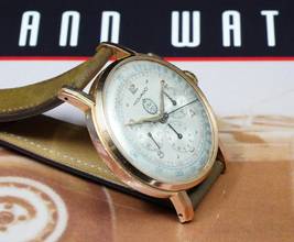 Thumbnail von Movado RARE OVERSIZE M95 IN PINK GOLD CHRONOGRAPH WITH SAUDI KING DIAL