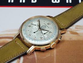 Thumbnail von Movado RARE OVERSIZE M95 IN PINK GOLD CHRONOGRAPH WITH SAUDI KING DIAL