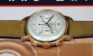 Thumbnail von Movado RARE OVERSIZE M95 IN PINK GOLD CHRONOGRAPH WITH SAUDI KING DIAL