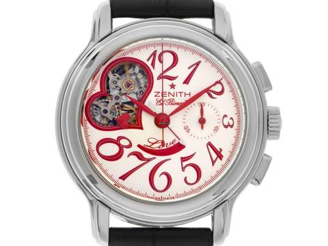  Zenith El Primero Chronomaster Open Love Ref.03.1230.4021/01.C538 2005 Full Set wie Neu Vintage 