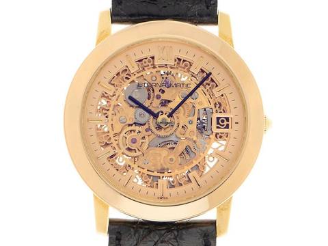  Eterna 1856 Skeleton Ref.7856 1992 original Box wie Neu Vintage 