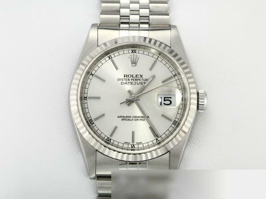 Rolex Datejust 36 36mm 16234 1996 Stahl Weissgold 750 Automatik Stainless Steel 18kt White Gold Jubilé-band Chronometer Oyster
