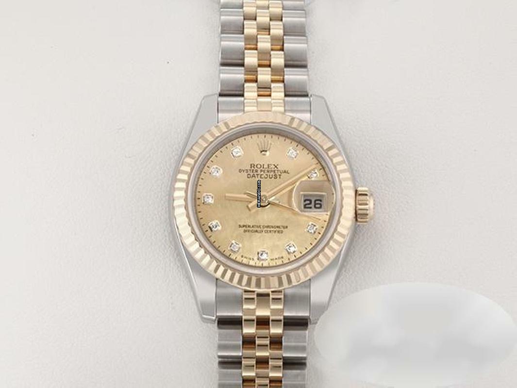  Rolex Lady-Datejust 179173 Stahl Gelbgold 750 Goldust Diamanten Automatik Gold 