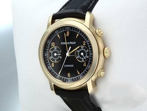  Audemars Piguet Jules Audemars 25859ba Gelbgold 750 Chronograph 1999 Automatik 18kt Yellow Gold Black Dial 