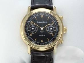 Thumbnail von Audemars Piguet Jules Audemars 25859ba Gelbgold 750 Chronograph 1999 Automatik 18kt Yellow Gold Black Dial