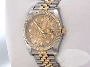 Thumbnail von Rolex Datejust 36 36mm 116233 2013 Diamanten Stahl Gelbgold 750 Automatik