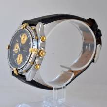 Thumbnail von Breitling Chronomat 81950 chronograph black dial steel Full Set