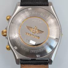 Thumbnail von Breitling Chronomat 81950 chronograph black dial steel Full Set