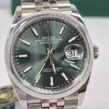 Thumbnail von Rolex Datejust 36 36mm Green Dial Jubilee Automático Completo