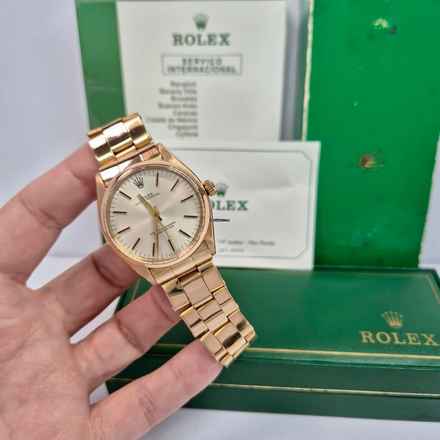  Rolex Oyster Perpetual 34 34mm Full Rose Gold Vintage Automático Completo 