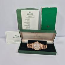 Thumbnail von Rolex Oyster Perpetual 34 34mm Full Rose Gold Vintage Automático Completo