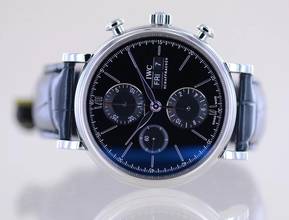 Thumbnail von IWC Portofino Chronograph Automatic black Dial Dresswatch 42mm B+P unworn