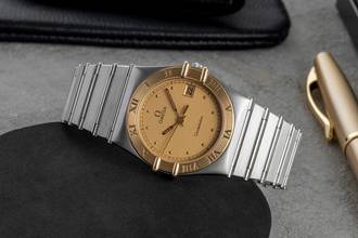 Thumbnail von Omega Constellation Date White Stahl / Gold Medium Size Ref. 396.1076 Klassiker