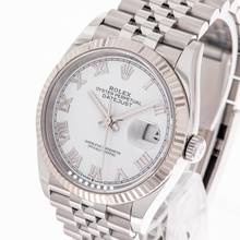 Thumbnail von Rolex Datejust 36 White – Roman Dial – 126234 – like NEW – 12/2019 Full Set Lc100