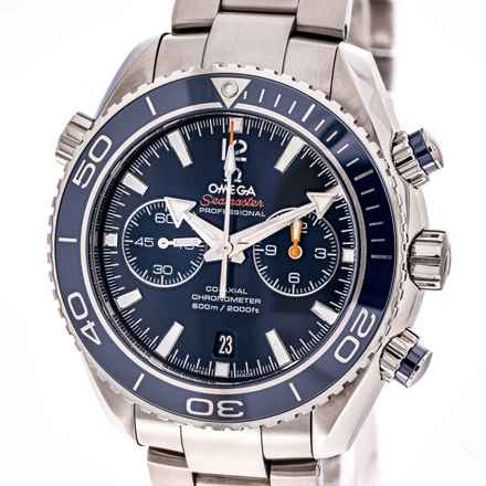  Omega Seamaster Planet Ocean Chronograph Titan Planet Ocean Blue 45,5 – 232.90.46.51.03.001 – like NEW – 2024 Full Set 