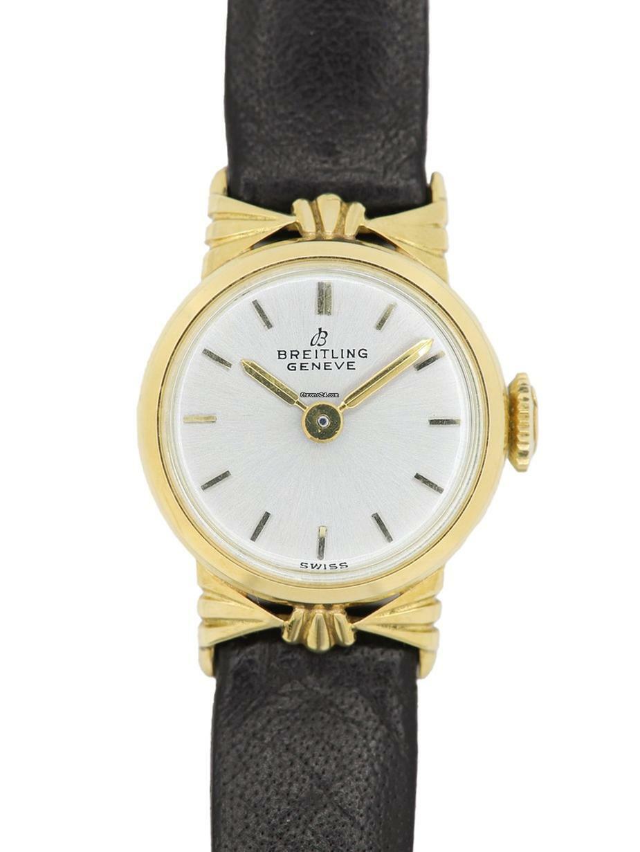  Breitling Genève NOS 18 k Yellow Gold 1960s 