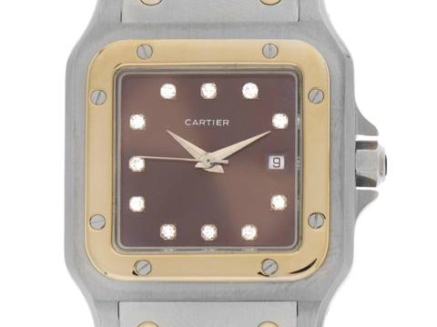  Cartier Santos Carree GM Großes Modell Ref.2961 1982 Full Set sehr gut Vintage 
