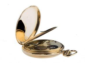 Thumbnail von IWC Pocket Watch Taschenuhr Savonette 14kt Gelbgold Handaufzug 48mm 1910 sehr gut Vintage