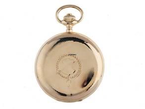Thumbnail von IWC Pocket Watch Taschenuhr Savonette 14kt Gelbgold Handaufzug 48mm 1910 sehr gut Vintage